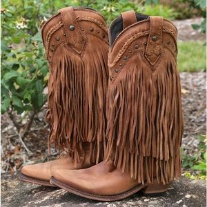 Liberty Black fringe boots